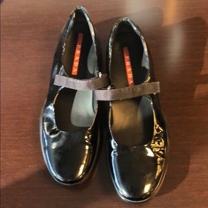 Prada patent leather mary-jane flats size 38
